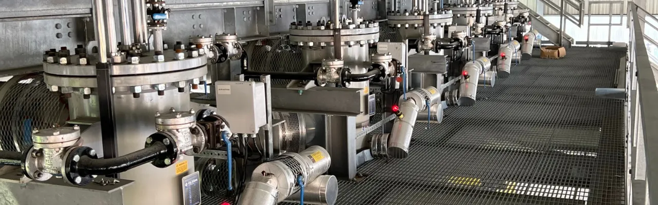 Installed filtration housing in the field